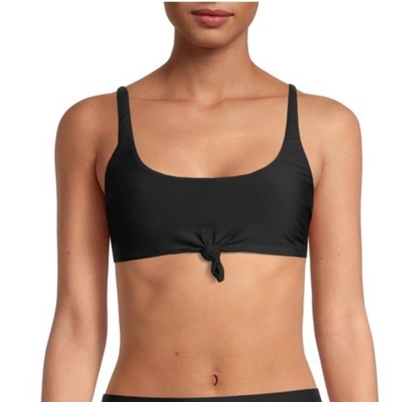 SOCIAL ANGEL BLACK TIE FRONT TOP - Picture 2 of 7